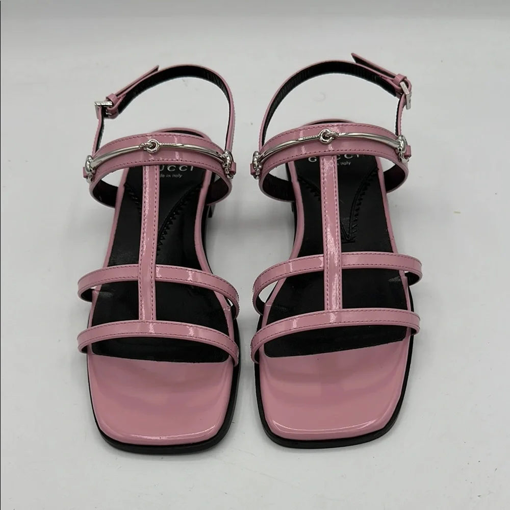 Gucci Divine Cage Horsebit Leather Sandals Dolly Pink Size 35 EU / 5 US NWOB - Picture 2 of 10